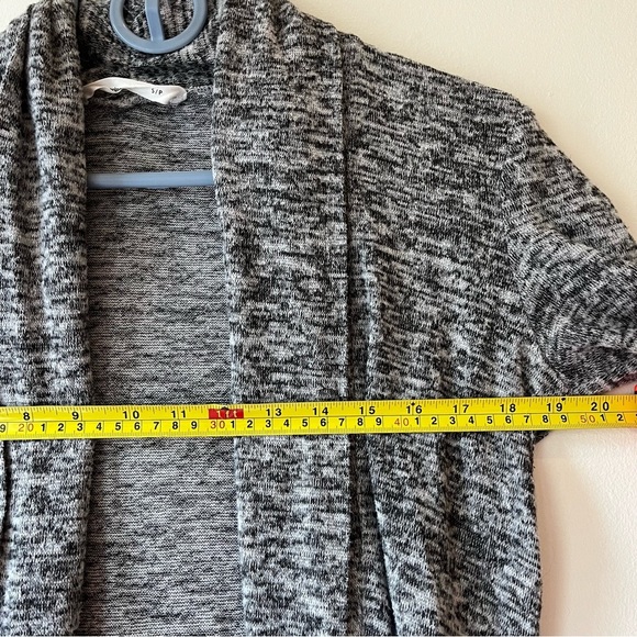 Bluenotes Gray Marled Open Front Lightweight Cardigan Sweater Women’s Small - Picture 5 of 7